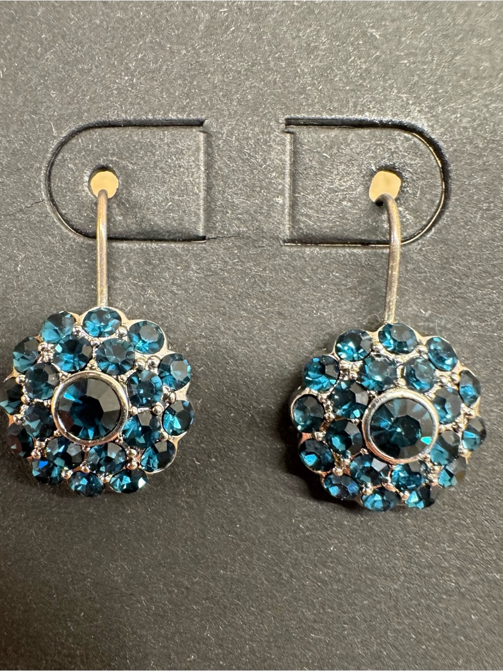 Banana Republic Blue Crystal Cluster Drop Earrings - Women Jewelry